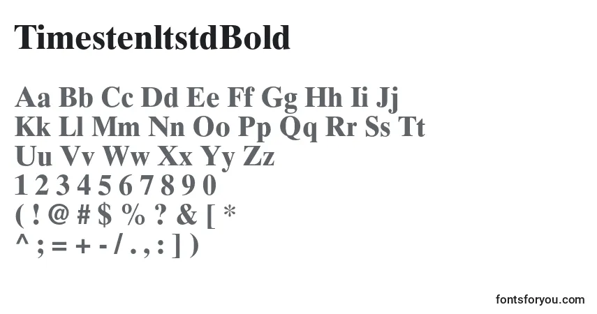 Шрифт TimestenltstdBold – алфавит, цифры, специальные символы
