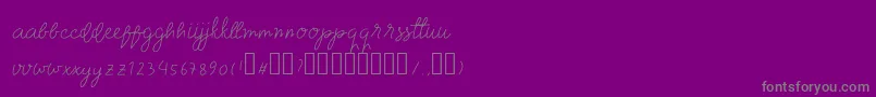 classwk Font – Gray Fonts on Purple Background