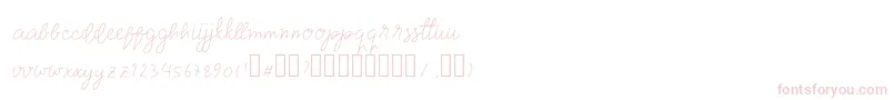 classwk Font – Pink Fonts on White Background