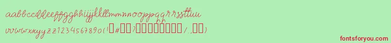 classwk Font – Red Fonts on Green Background