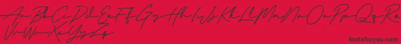 ClassyBeautiful Font – Black Fonts on Red Background