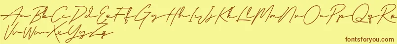 ClassyBeautiful Font – Brown Fonts on Yellow Background