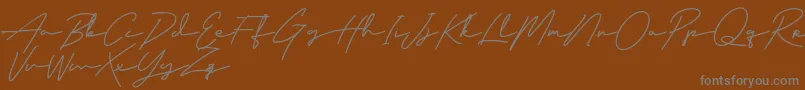 ClassyBeautiful Font – Gray Fonts on Brown Background