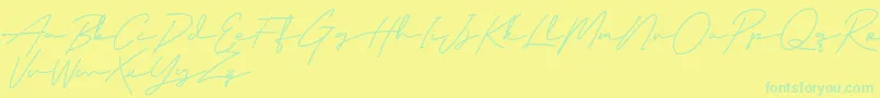 ClassyBeautiful Font – Green Fonts on Yellow Background
