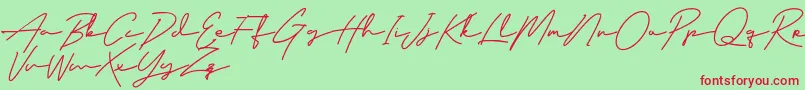 fuente ClassyBeautiful – Fuentes Rojas Sobre Fondo Verde