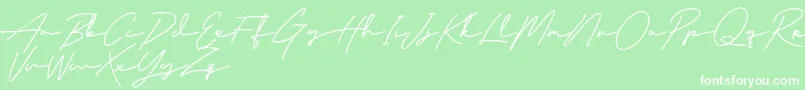 ClassyBeautiful Font – White Fonts on Green Background
