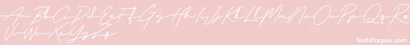 ClassyBeautiful Font – White Fonts on Pink Background