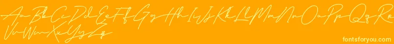 Weitere Informationen zur ClassyBeautiful-Schriftart ClassyBeautiful-Schriftart – Gelbe Schriften auf orangefarbenem Hintergrund