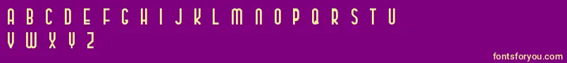 Fonte ClassyBeautiful2 – fontes amarelas em um fundo roxo