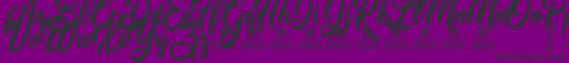 Claudina Personal Use-Schriftart – Schwarze Schriften auf violettem Hintergrund