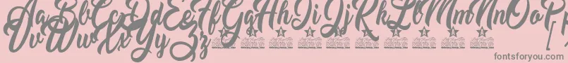 Claudina Personal Use Font – Gray Fonts on Pink Background