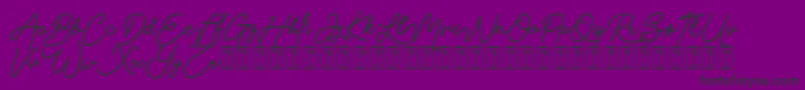 Шрифт Claudya DEMO – чёрные шрифты на фиолетовом фоне