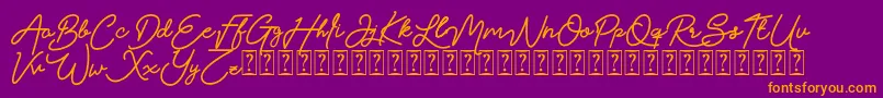 Claudya DEMO Font – Orange Fonts on Purple Background