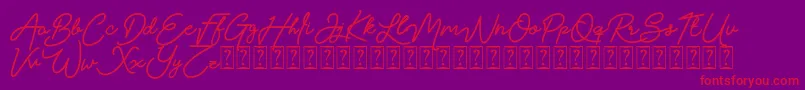 Claudya DEMO Font – Red Fonts on Purple Background