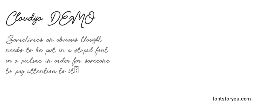 Review of the Claudya DEMO Font