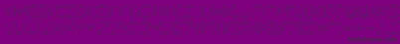 claw1-Schriftart – Schwarze Schriften auf violettem Hintergrund