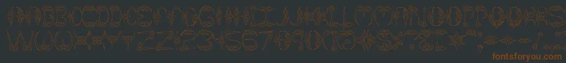 claw1 Font – Brown Fonts on Black Background