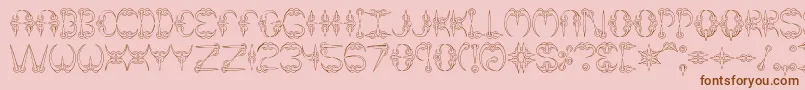 claw1 Font – Brown Fonts on Pink Background