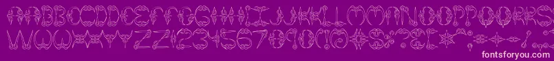 claw1 Font – Pink Fonts on Purple Background