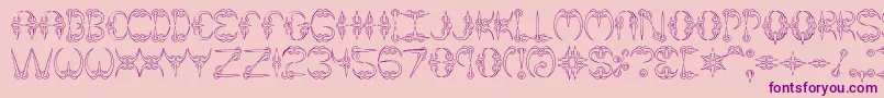 claw1 Font – Purple Fonts on Pink Background
