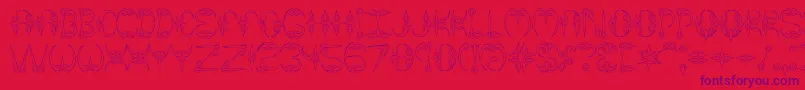 claw1 Font – Purple Fonts on Red Background