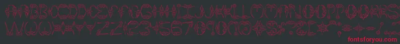 claw1 Font – Red Fonts on Black Background