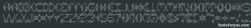 Шрифт claw1 – белые шрифты на чёрном фоне
