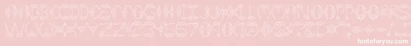 claw1 Font – White Fonts on Pink Background