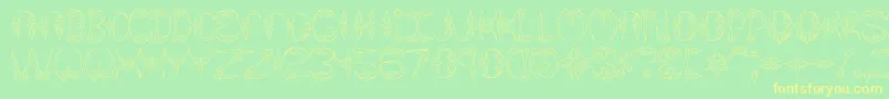 More about claw1 Font claw1 Font – Yellow Fonts on Green Background
