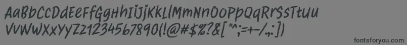 フォントClawster Font by 7NTypes – 黒い文字の灰色の背景