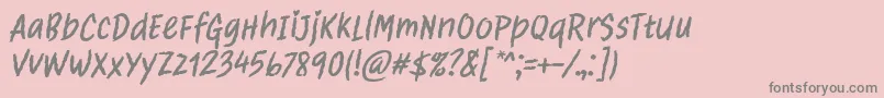 フォントClawster Font by 7NTypes – ピンクの背景に灰色の文字