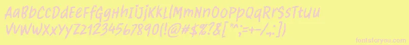 Clawster Font by 7NTypes Font – Pink Fonts on Yellow Background