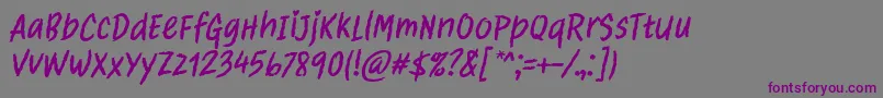 フォントClawster Font by 7NTypes – 紫色のフォント、灰色の背景