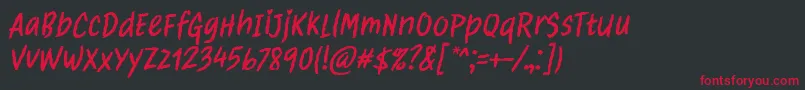フォントClawster Font by 7NTypes – 黒い背景に赤い文字