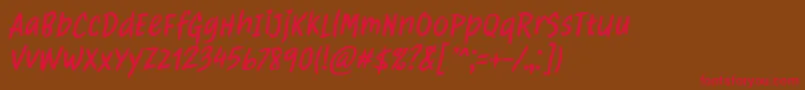 Clawster Font by 7NTypes Font – Red Fonts on Brown Background