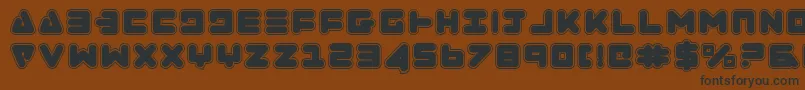 Шрифт ZealotCollege – чёрные шрифты на коричневом фоне