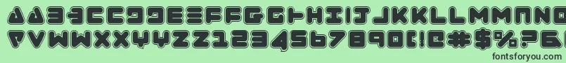 ZealotCollege Font – Black Fonts on Green Background