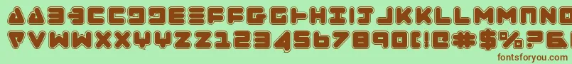 ZealotCollege Font – Brown Fonts on Green Background