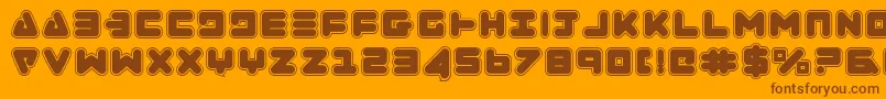 Шрифт ZealotCollege – коричневые шрифты на оранжевом фоне