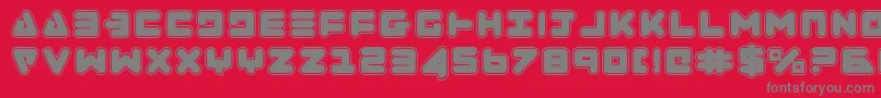 ZealotCollege Font – Gray Fonts on Red Background