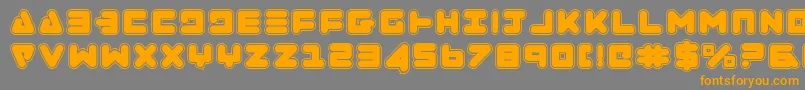 フォントZealotCollege – オレンジの文字は灰色の背景にあります。