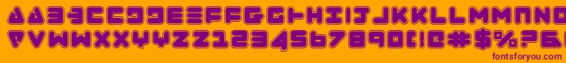 フォントZealotCollege – オレンジの背景に紫のフォント