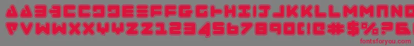 フォントZealotCollege – 赤い文字の灰色の背景
