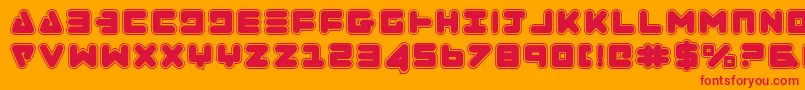 フォントZealotCollege – オレンジの背景に赤い文字