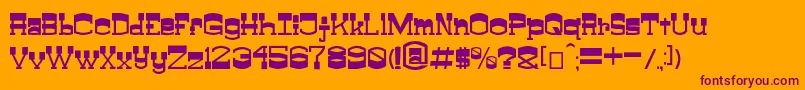 ClayFeet V0 0 1 Font – Purple Fonts on Orange Background