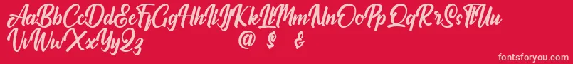 Claymale Peronal Use Only Font – Pink Fonts on Red Background