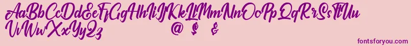 Claymale Peronal Use Only Font – Purple Fonts on Pink Background