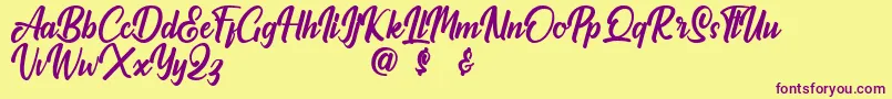 More about Claymale Peronal Use Only Font Claymale Peronal Use Only Font – Purple Fonts on Yellow Background