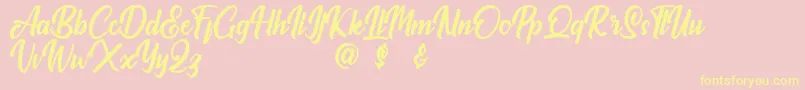 Claymale Peronal Use Only Font – Yellow Fonts on Pink Background