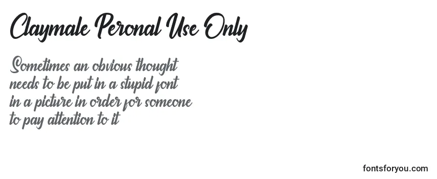 Schriftart Claymale Peronal Use Only